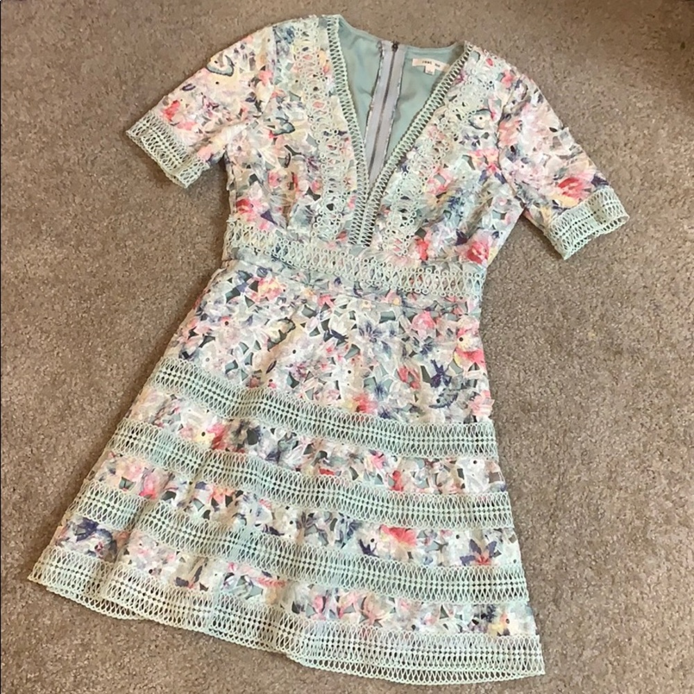 Red Dress Boutique Dress Just Me Floral Dress sz S